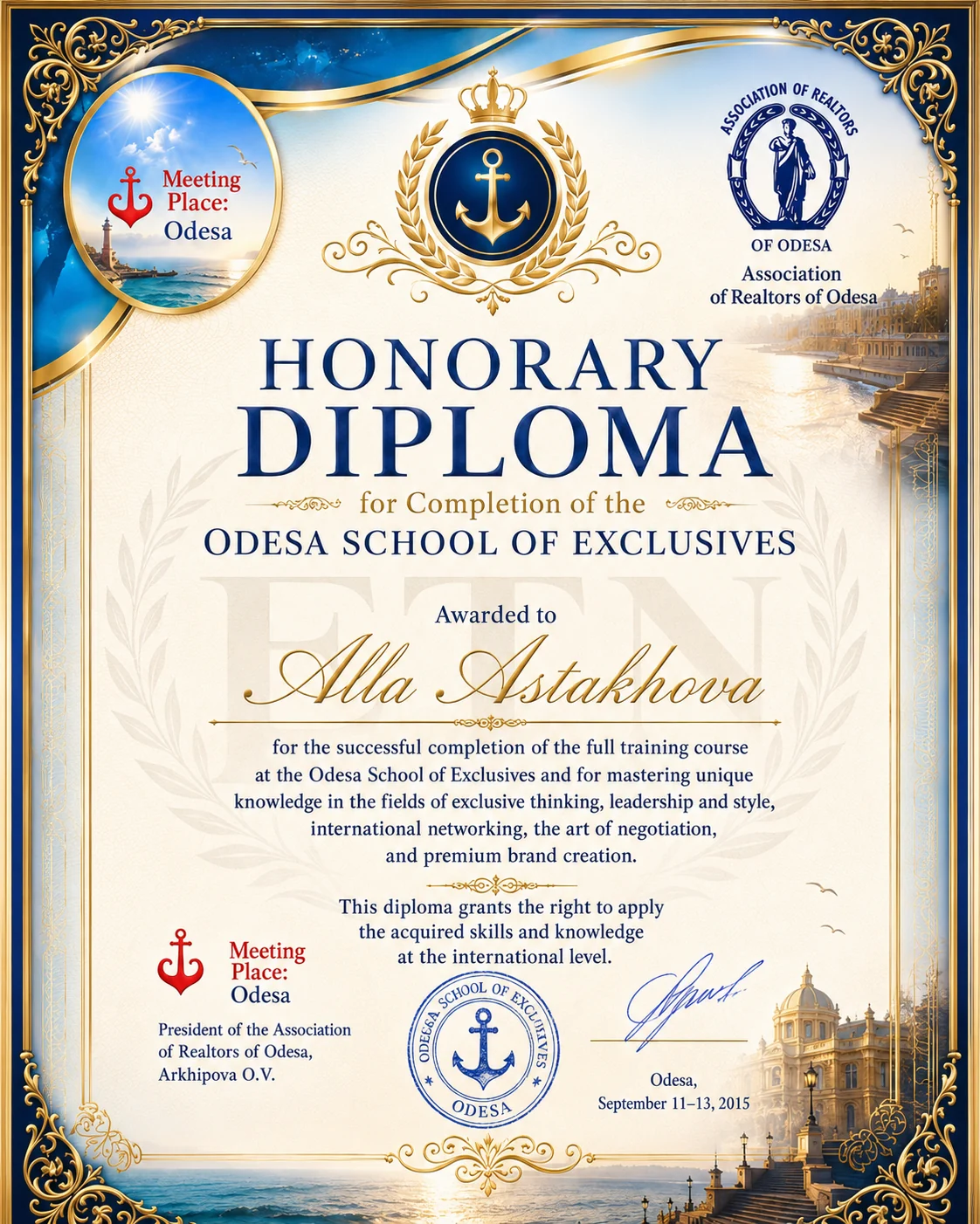 Exclusive real estate diploma